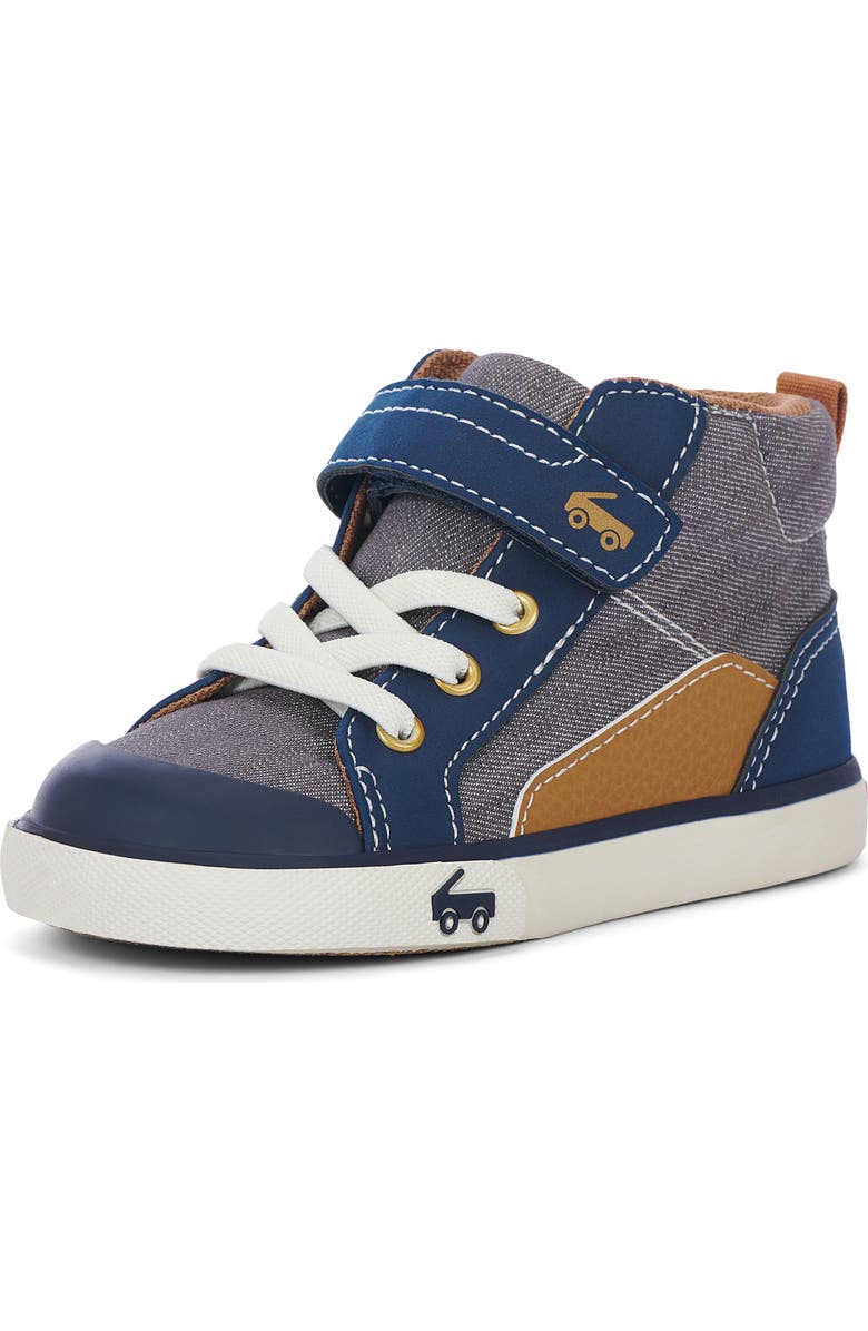 See Kai Run Kids' Dayton High Top Sneaker, Main, color, Gray Denim