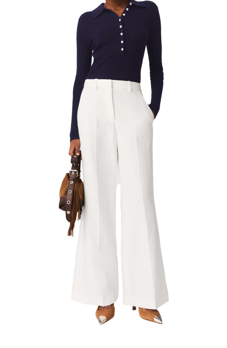 maje Suit trousers, Alternate, color, White