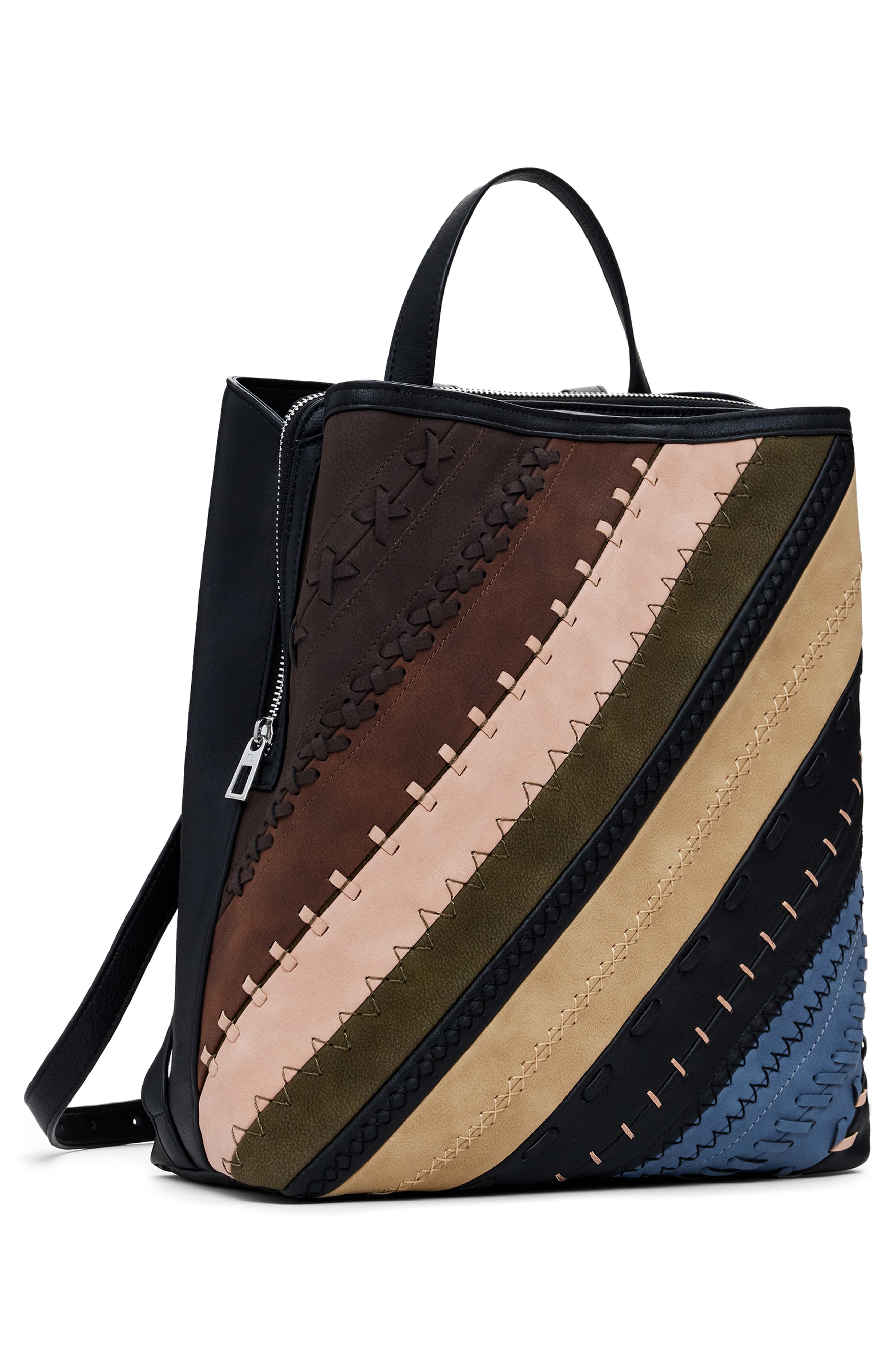 Desigual Medium Faux Leather Backpack, Alternate, color, 