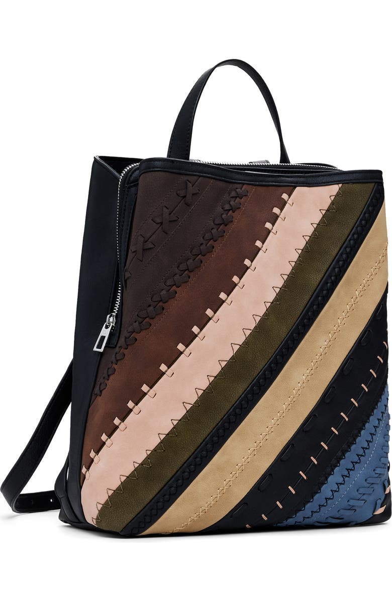 Desigual Medium Faux Leather Backpack, Alternate, color, Brown