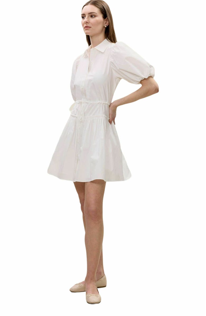 Rebecca Taylor Yara Shirt Dress, Alternate, color, Milk