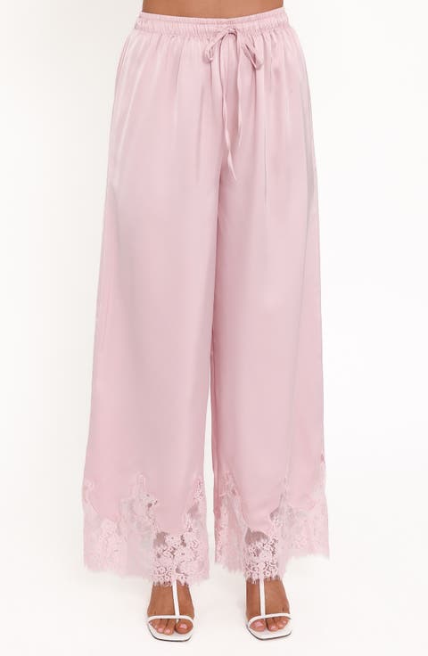 Viola Drawstring Waist Wide Leg Pants