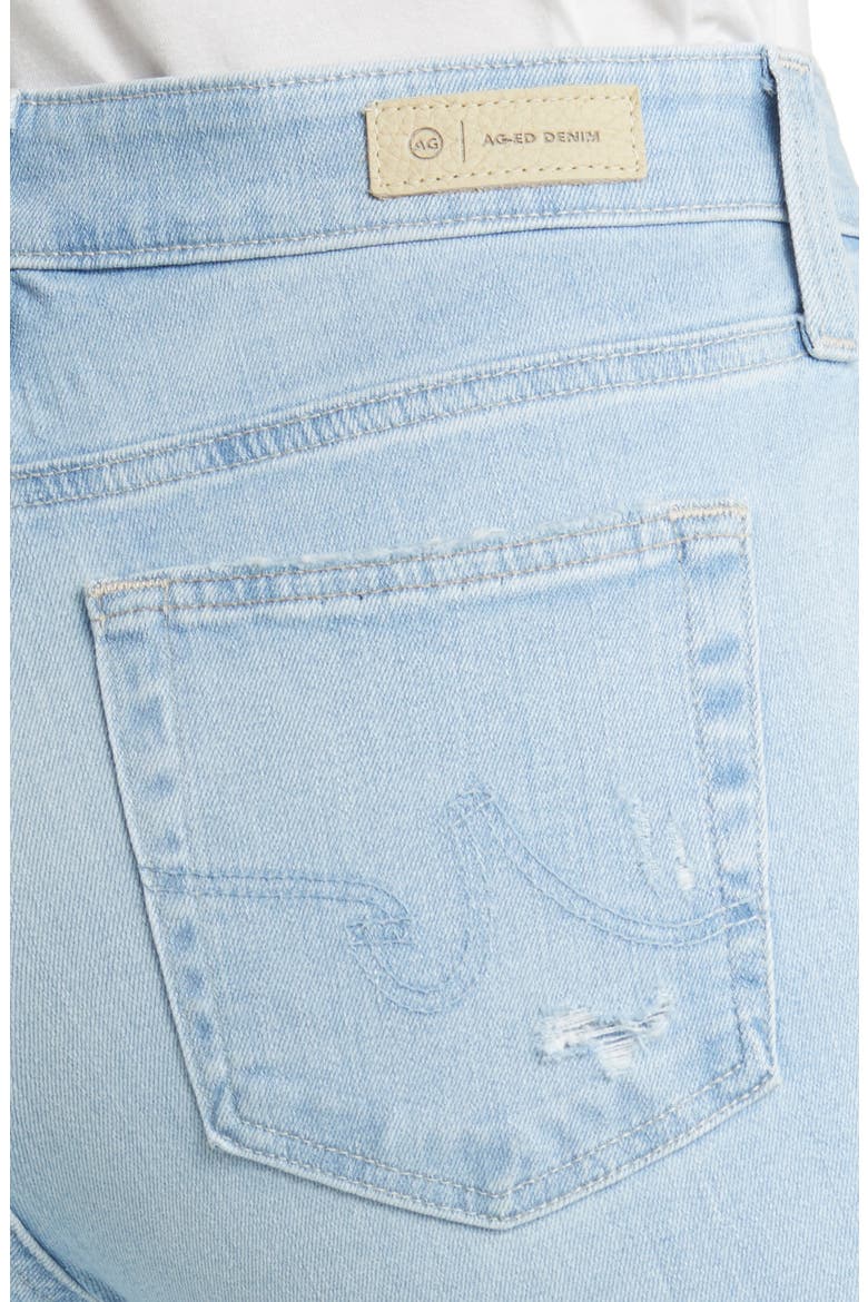 Mari Scallop Raw Hem Ankle Slim Jeans, Alternate, color, 21 YEARS DAYLIGHT