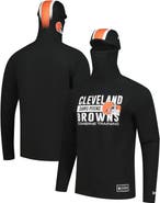 New Era Men's New Era Black Cleveland Browns Functional Fandom Balaclava Helmet Stripe Tri-Blend Hoodie