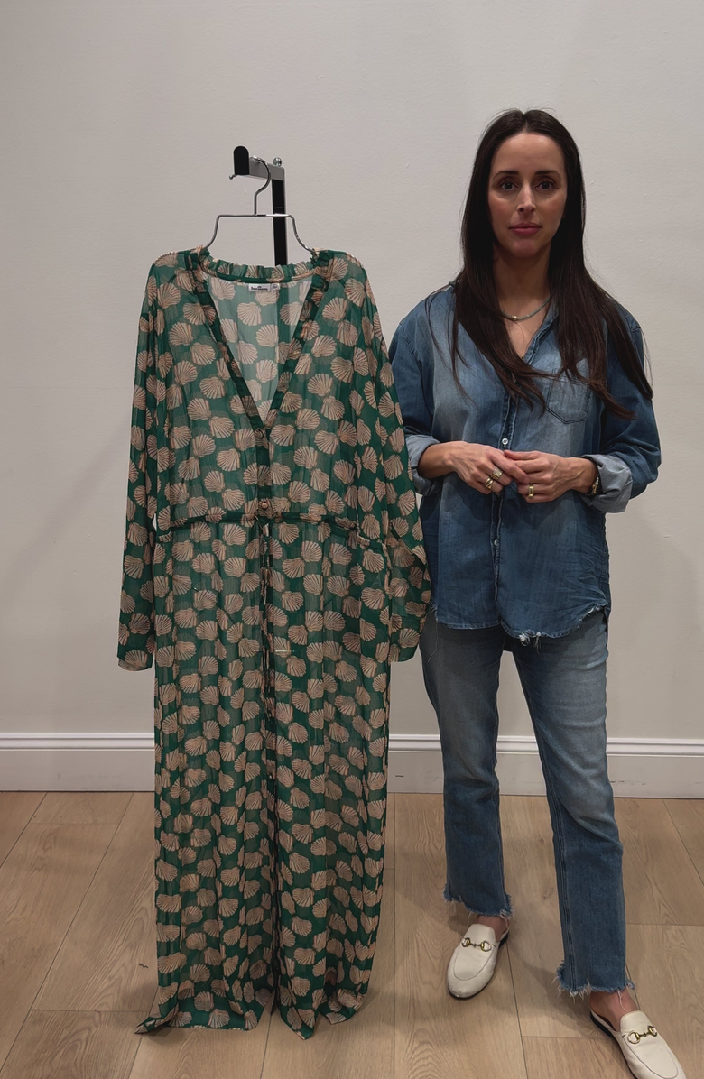 Hermoza Shelby Cinched Tie Kimono Cover-up, Alternate, color, 