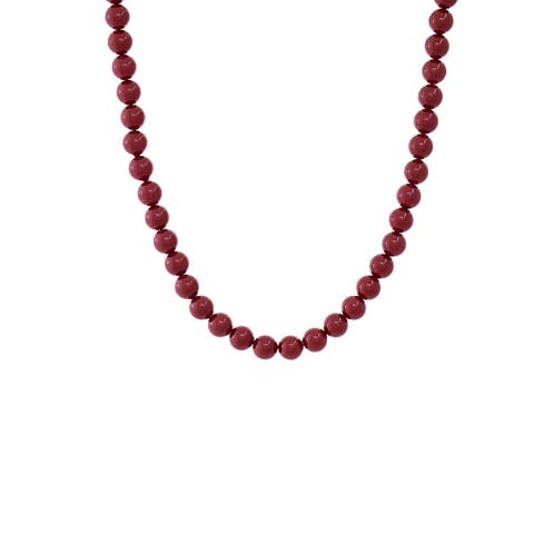Bold Burgundy Bead Necklace
