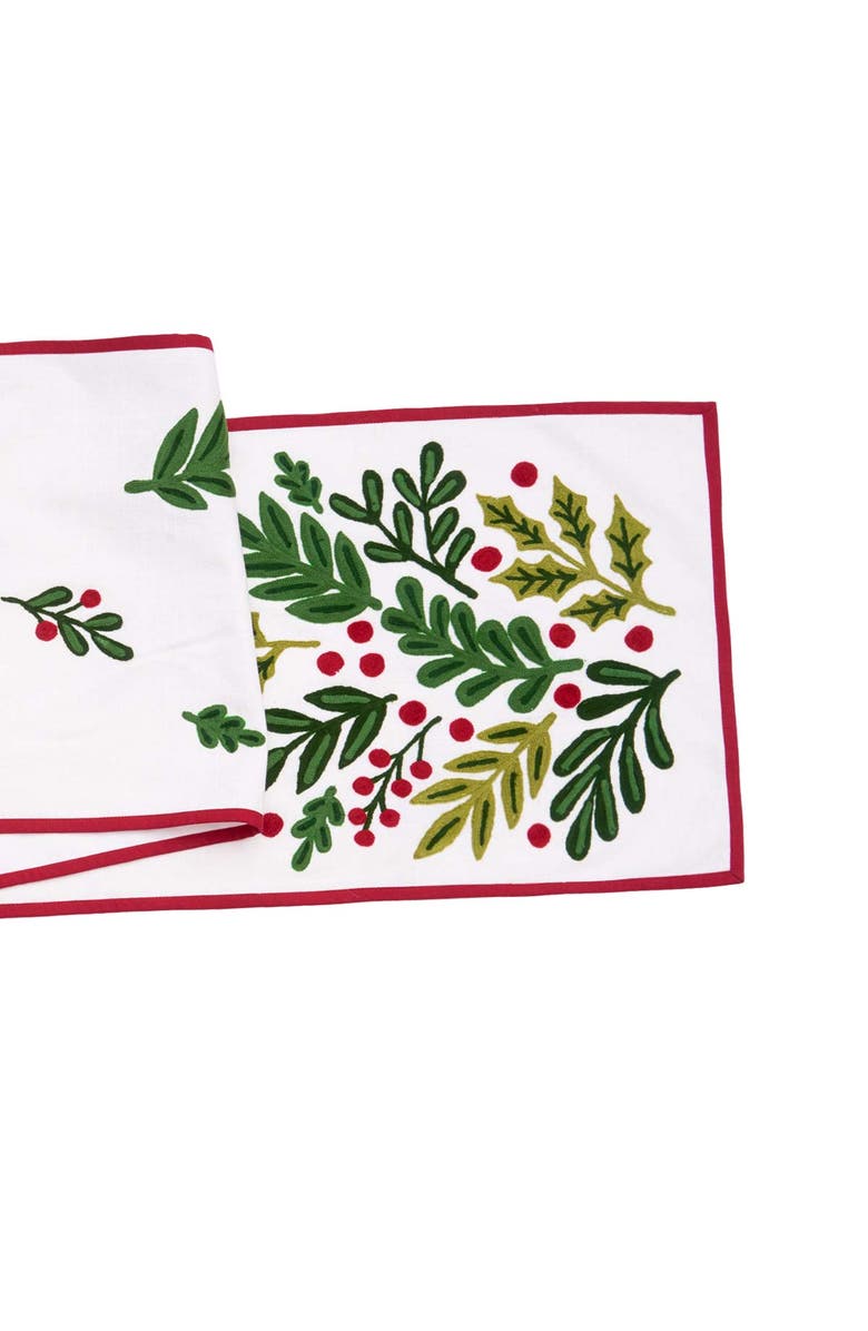 C&F Home Botanical Christmas Table Runner 14" x 72", Alternate, color, Green