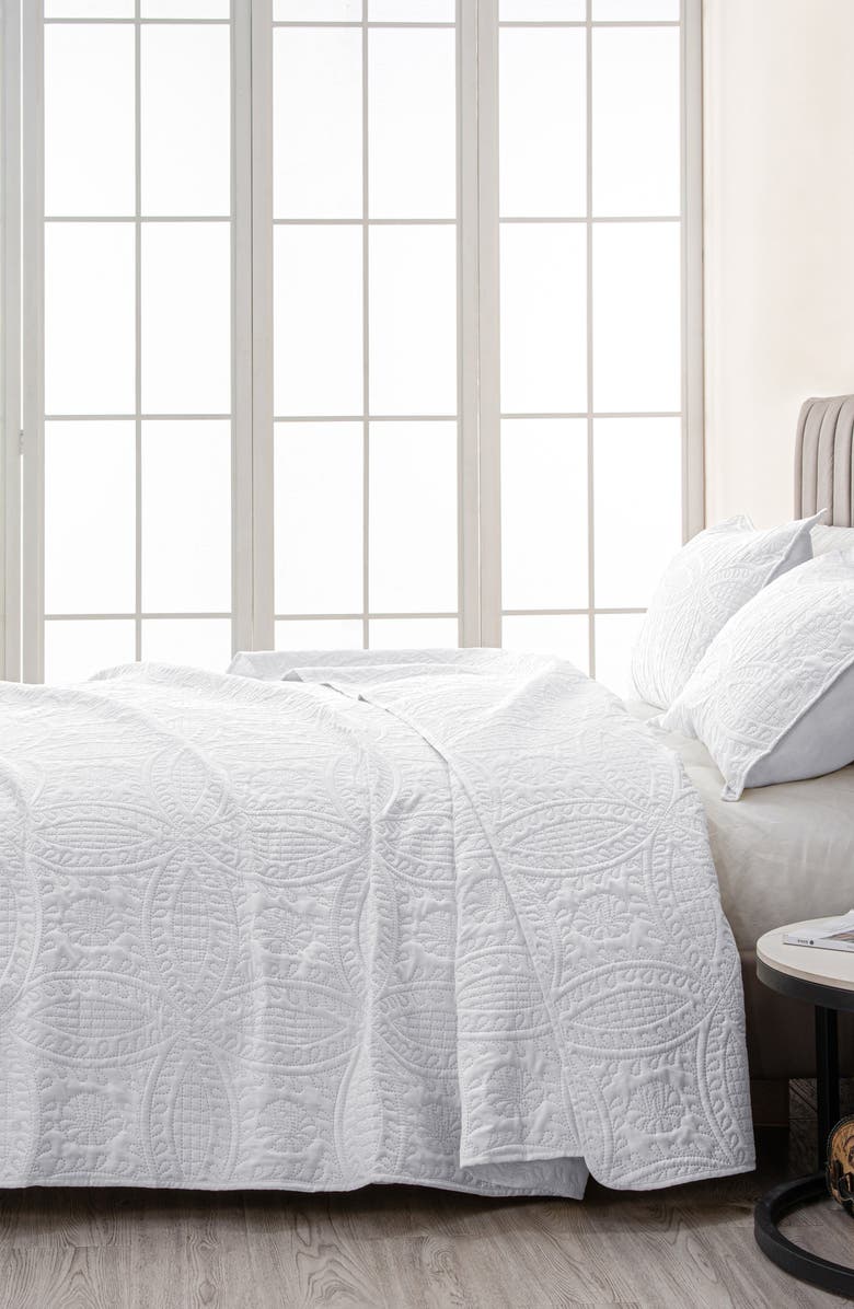 Woven & Weft Pinsonic 3-Piece Quilt Set, Alternate, color, White