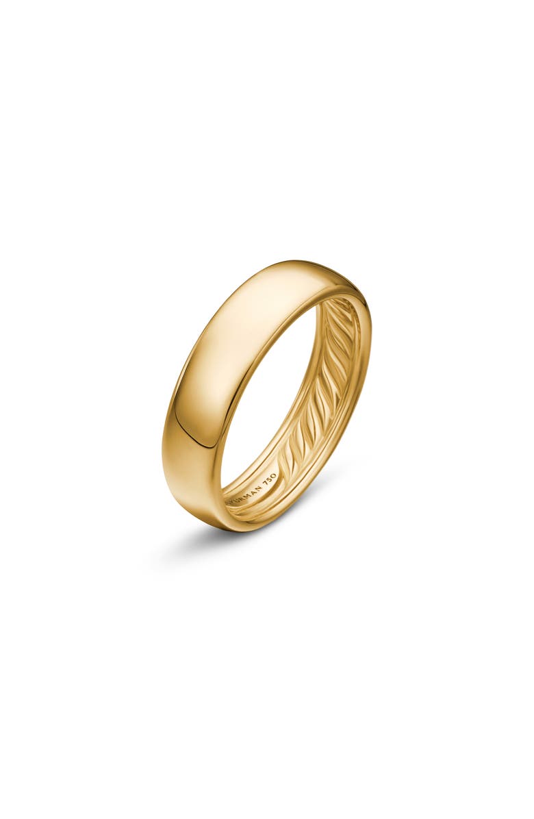 David Yurman DY Classic Band in 18K Gold, Alternate, color, Gold