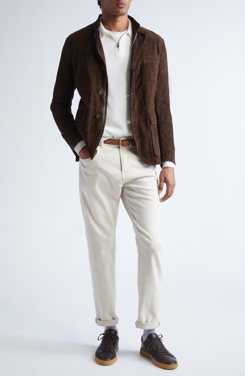 Eleventy Suede Jacket, Alternate, color, 25 Cocoa
