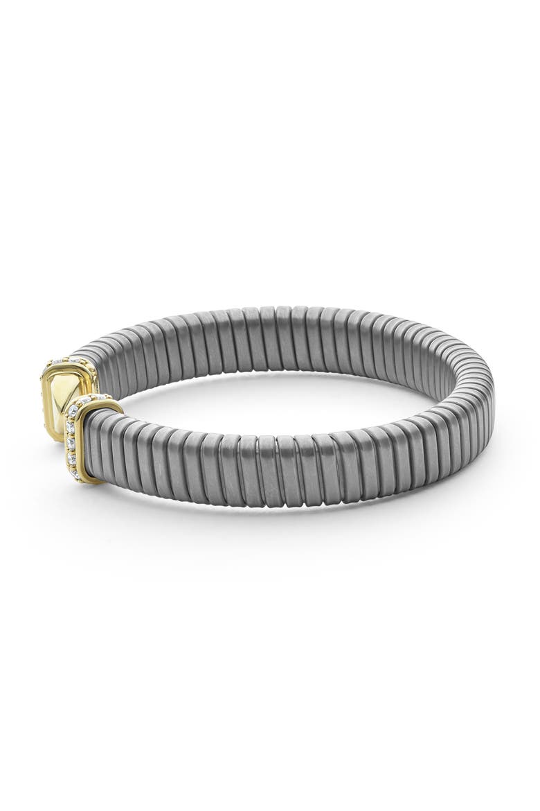 Men's Pointed Dome Diamond Cuff Bracelet, Alternate, color, TWO-TONE