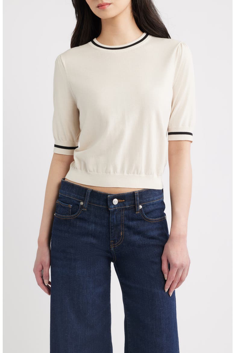 The Gathered Sweater, Main, color, CREAM MULTI
