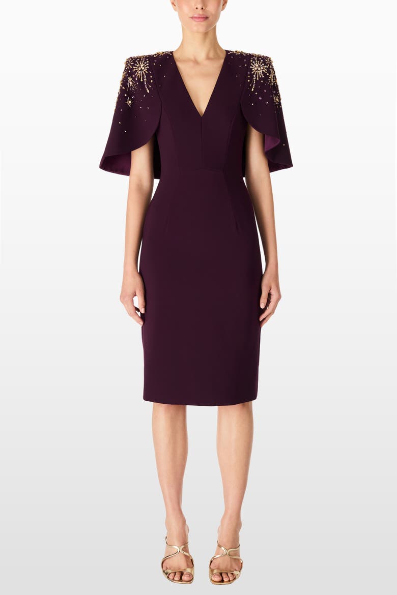 Zeya Sequin-Embellished Midi Dress, Alternate, color, Purple Muscadine