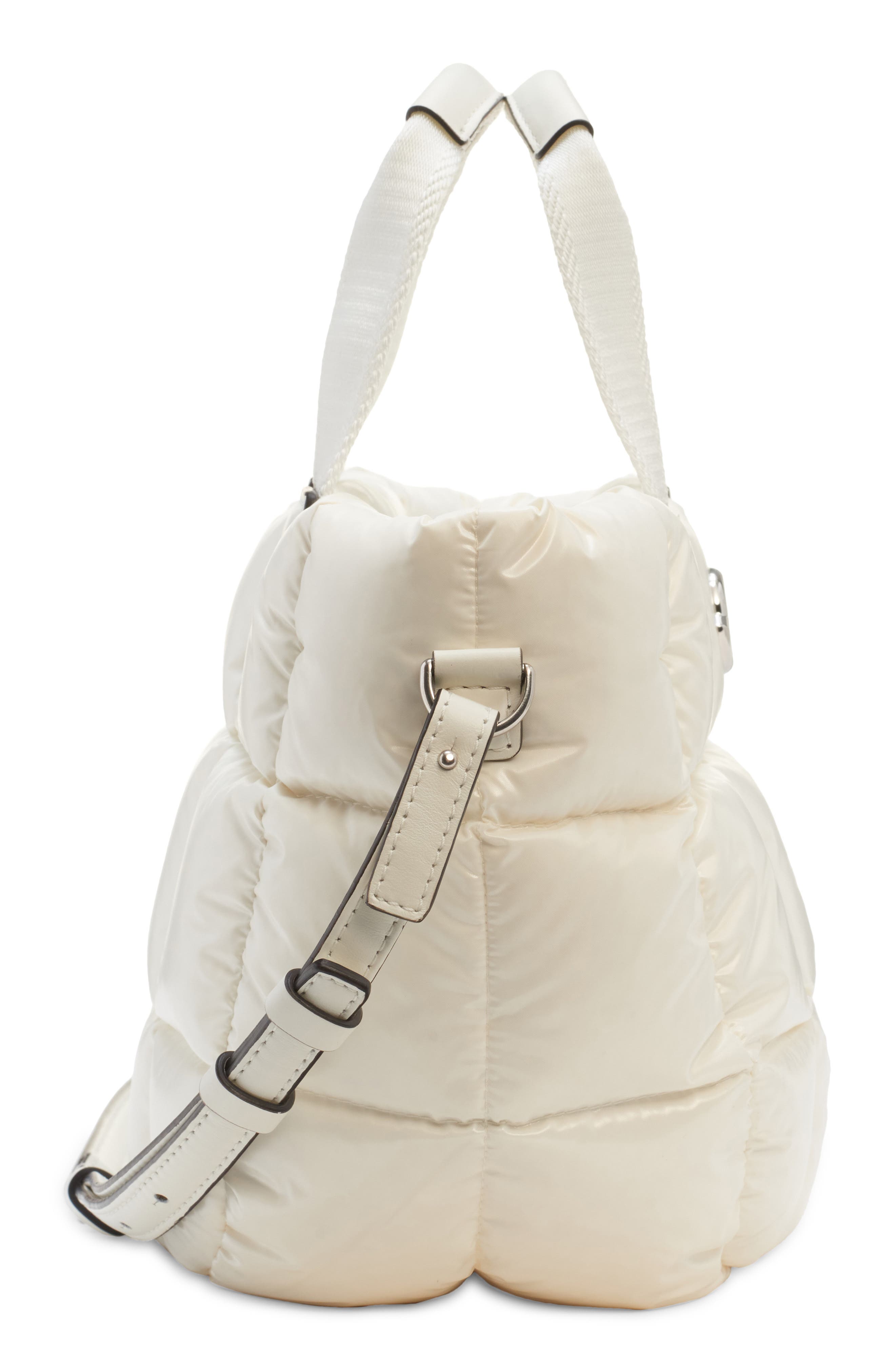 Moncler Mini Caradoc Puffer Tote, Alternate, color, Silk White