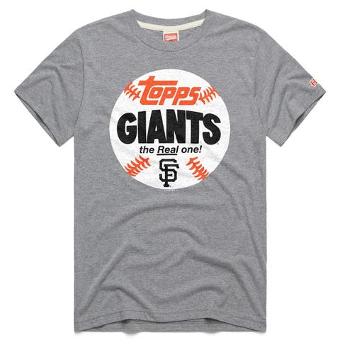 Men's Homage Gray San Francisco Giants MLB x Topps Baseball The Real One Tri-Blend T-Shirt