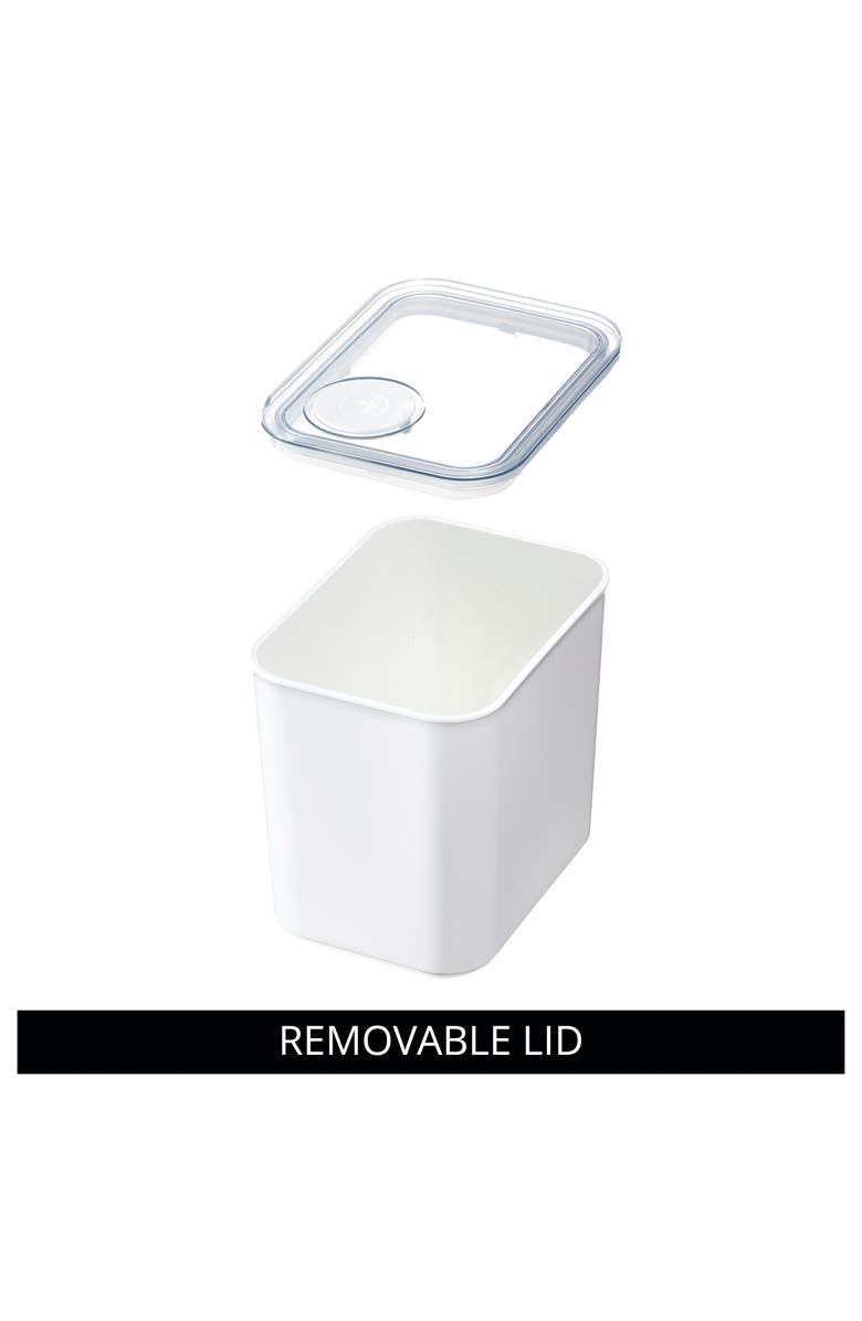 iDesign Medium Canister with Removable Pour Cap - Set of 4 - White, Alternate, color, White
