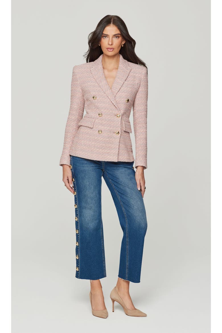 Arielle Tweed Blazer, Alternate, color, pink