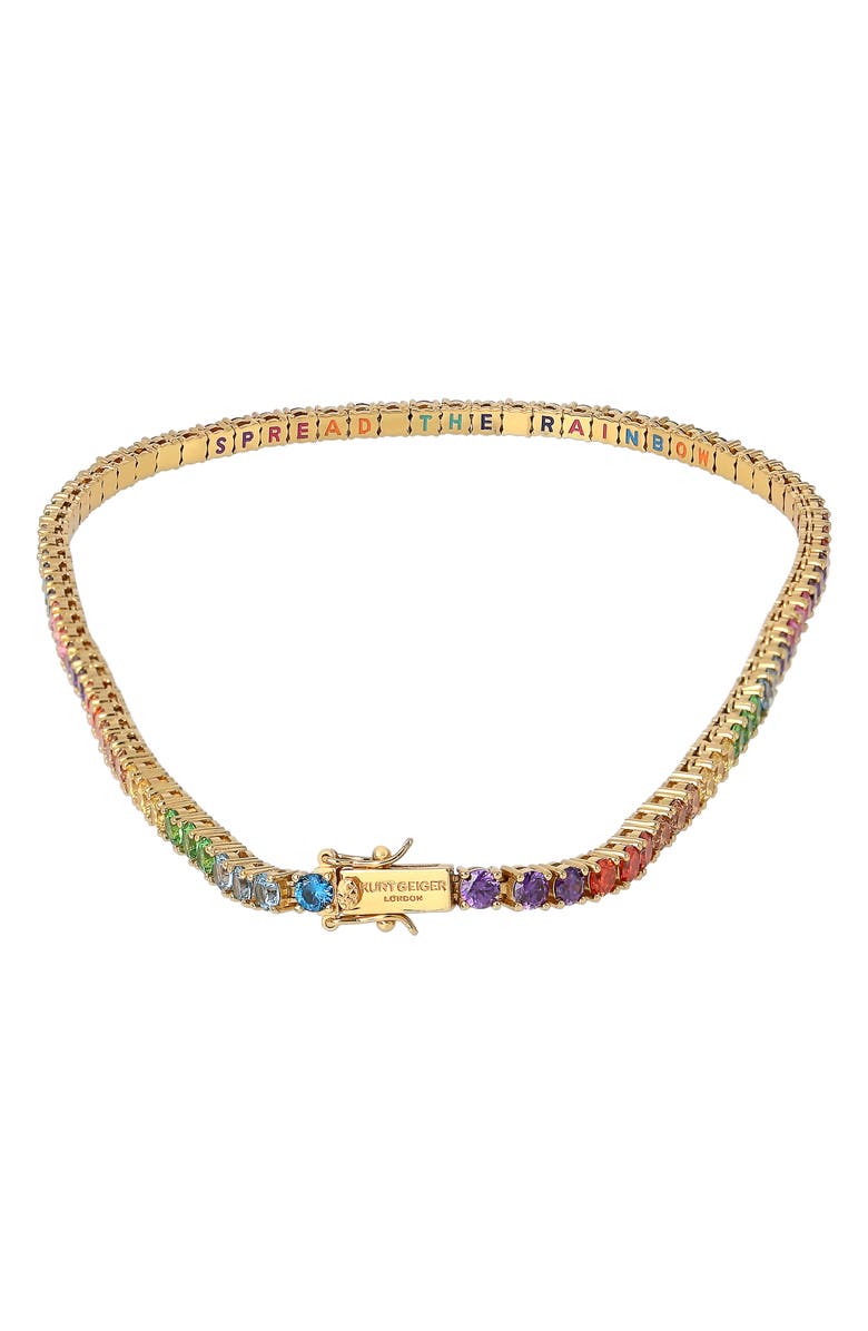 Kurt Geiger London Tennis Necklace, Alternate, color, Rainbow Multi