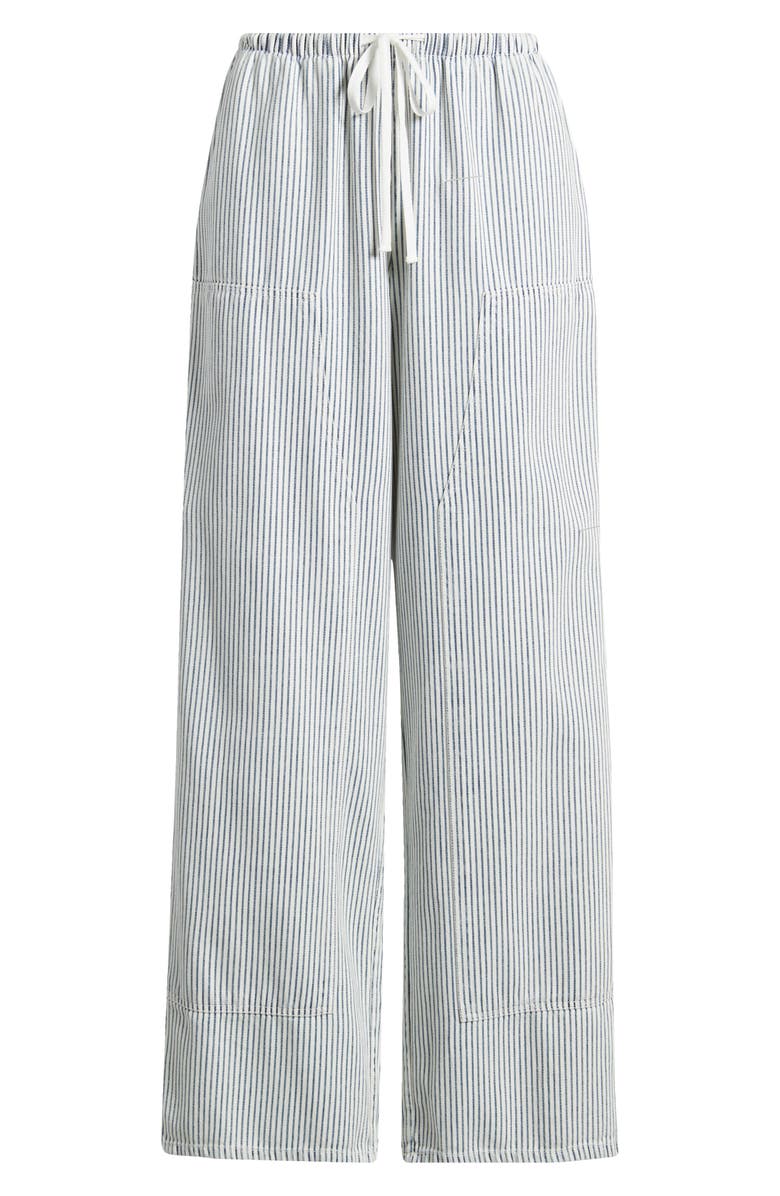 Rails Sanderson Stripe Wide Leg Cotton Blend Drawstring Pants, Alternate, color, Indigo Railroad Stripe