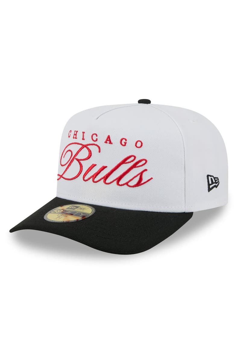 New Era Men's New Era White/Black Chicago Bulls 2025 NBA Draft A-Frame 59FIFTY Fitted Hat, Alternate, color, White