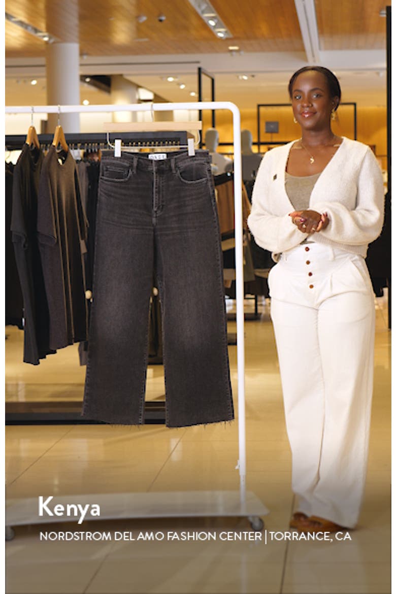 Pleaser High Waist Raw Hem Crop Jeans video