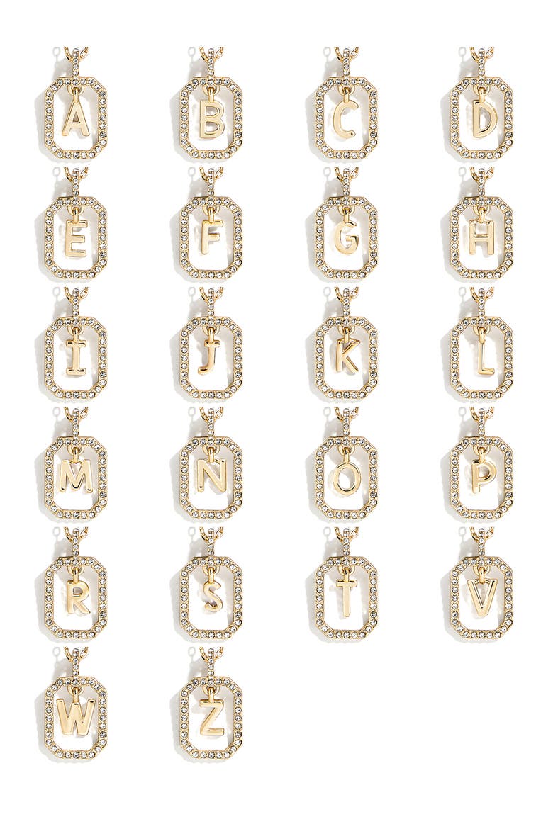 Alicia Intial Pendant Necklace, Alternate, color, CLEAR - O
