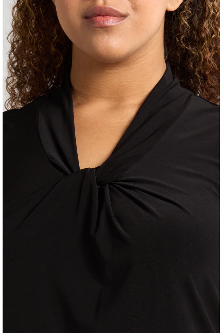 Twist Neck Sleeveless Top, Alternate, color, BLACK