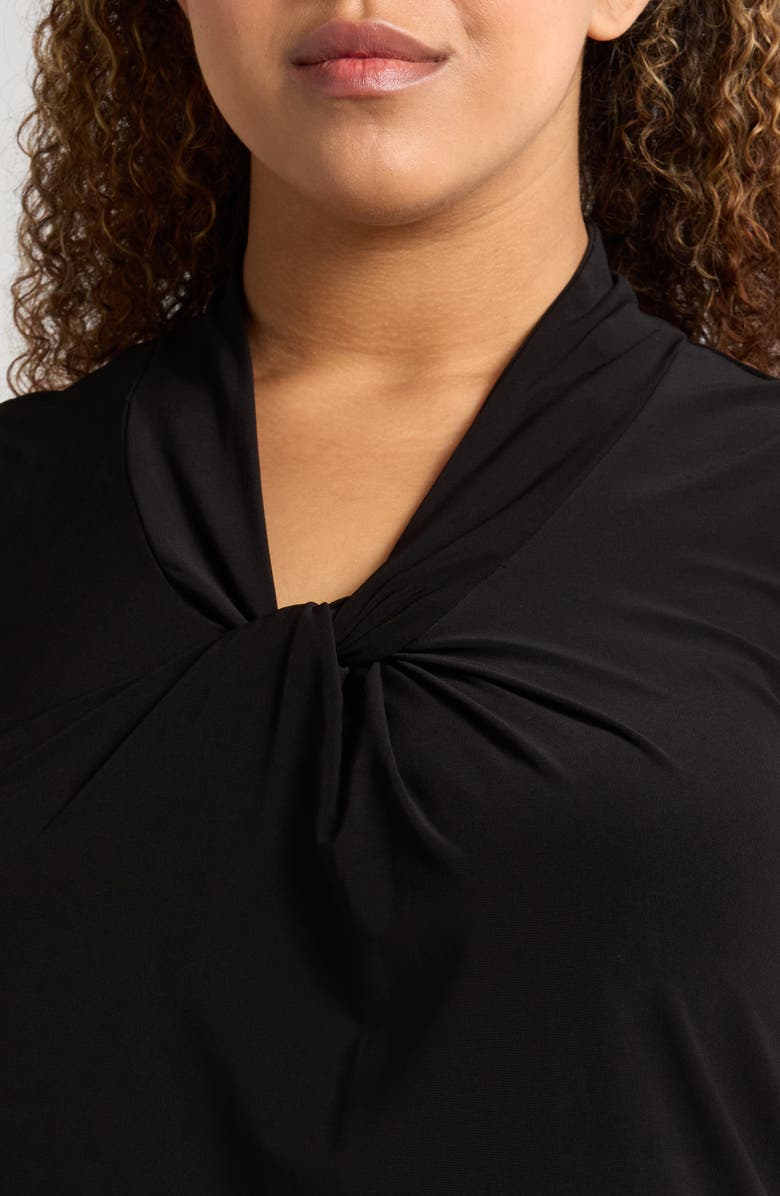 KASPER Twist Neck Sleeveless Top, Alternate, color, Black