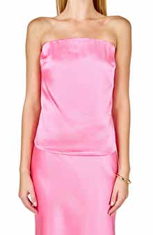 Strapless Satin Top