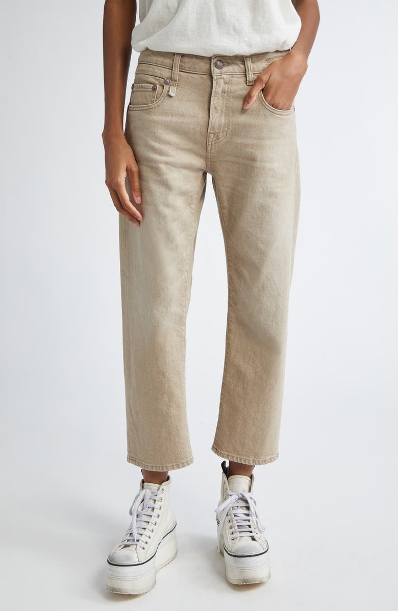 R13 Straight Leg Boy Crop Jeans, Main, color, 