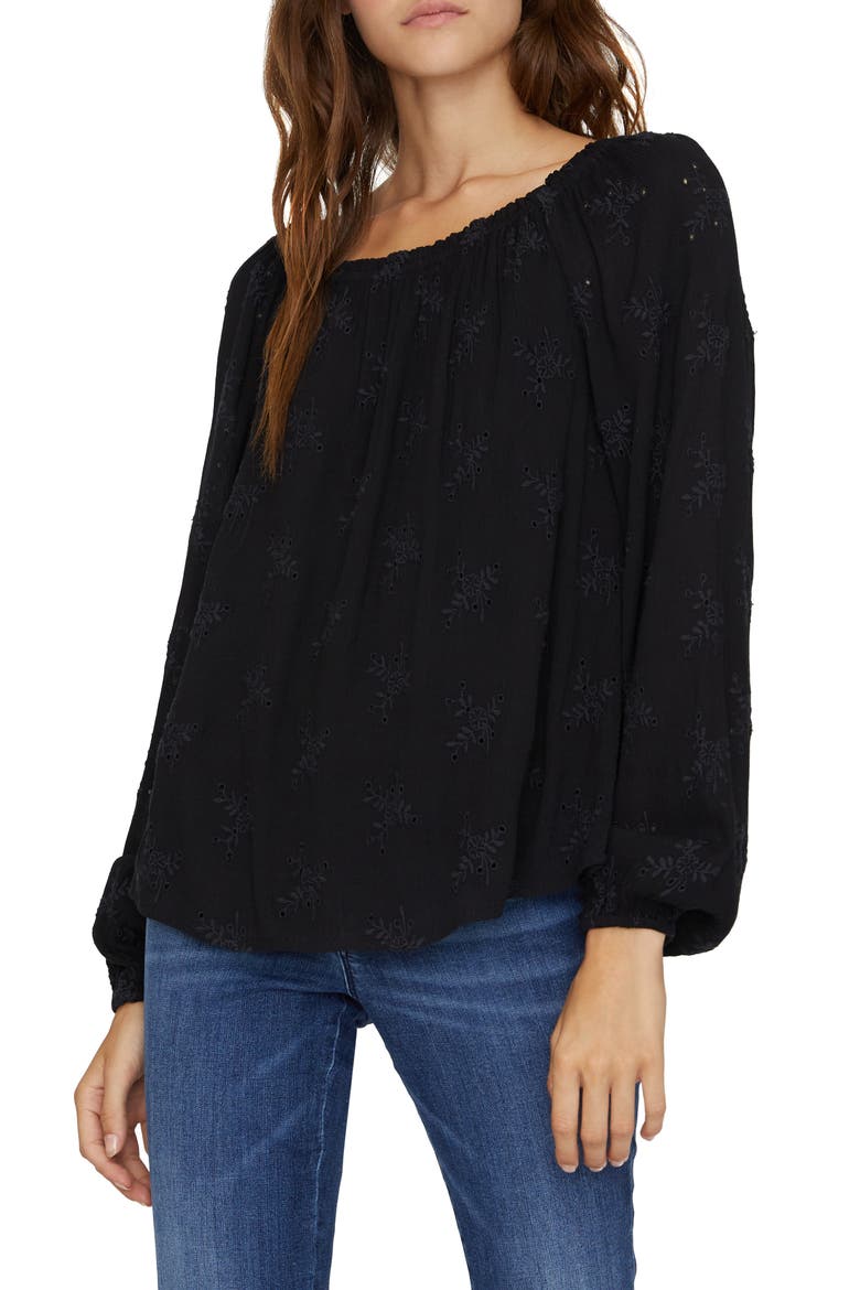Brisbane Scoop Neck Top, Main, color, BLACK