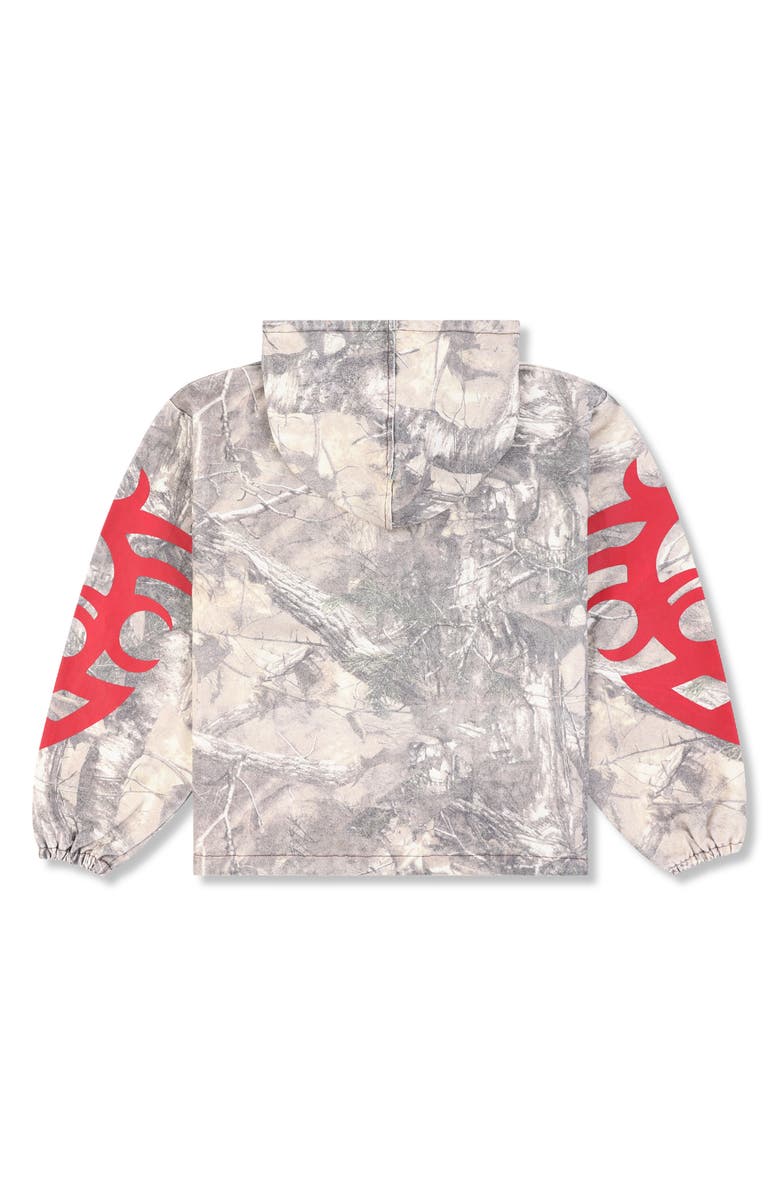PLEASURES Hunt Oversize Camo Cotton Canvas Hoodie, Alternate, color, Camo