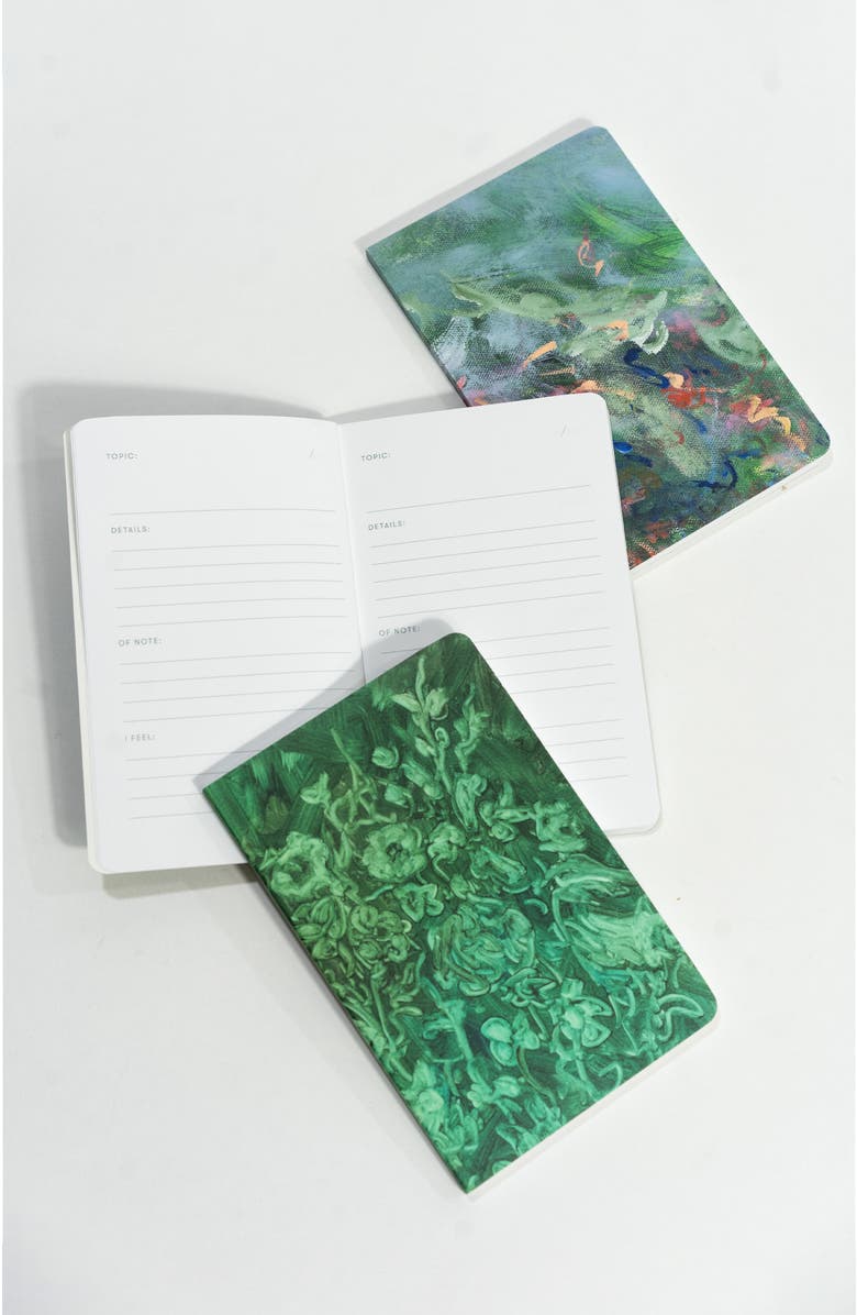 Bond & Grace Set of Three Pocket Journals - Impressions of The Secret Garden, Alternate, color, Green