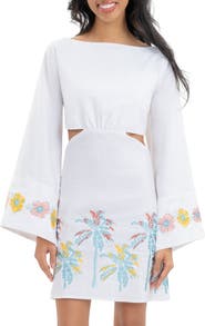 Kenny Flowers The BVIs - Embroidered Long Sleeve Dress