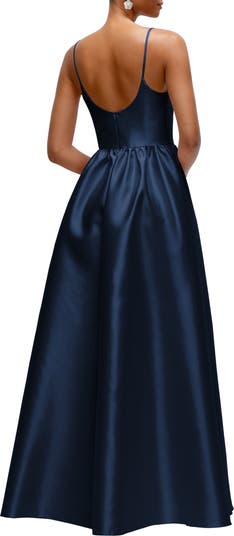 Sleeveless Satin Gown