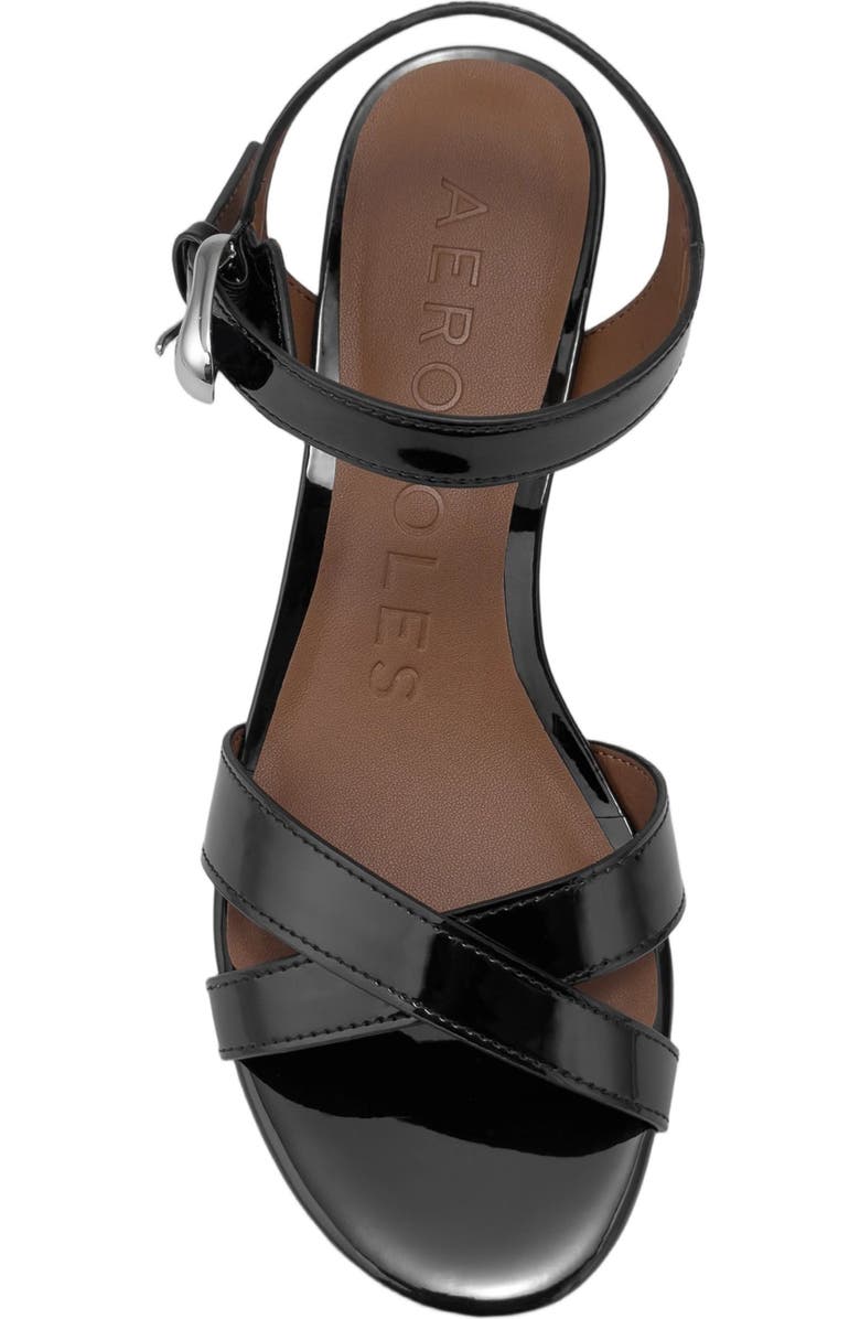 Aerosoles Cinzia Block Heel Sandal, Alternate, color, Black Patent Pu