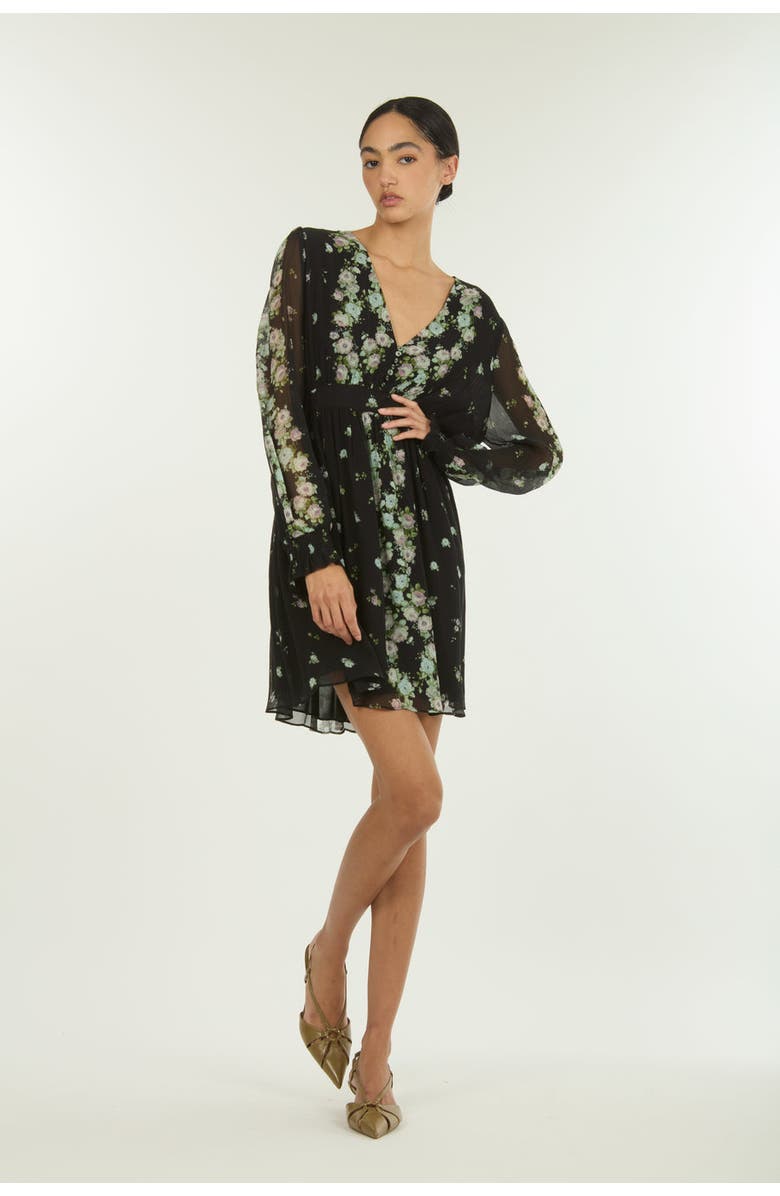 SECRET MISSION Emerson Dress, Alternate, color, Black Floral Alley