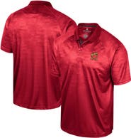 COLOSSEUM Men's Colosseum Red Maryland Terrapins Honeycomb Raglan Polo
