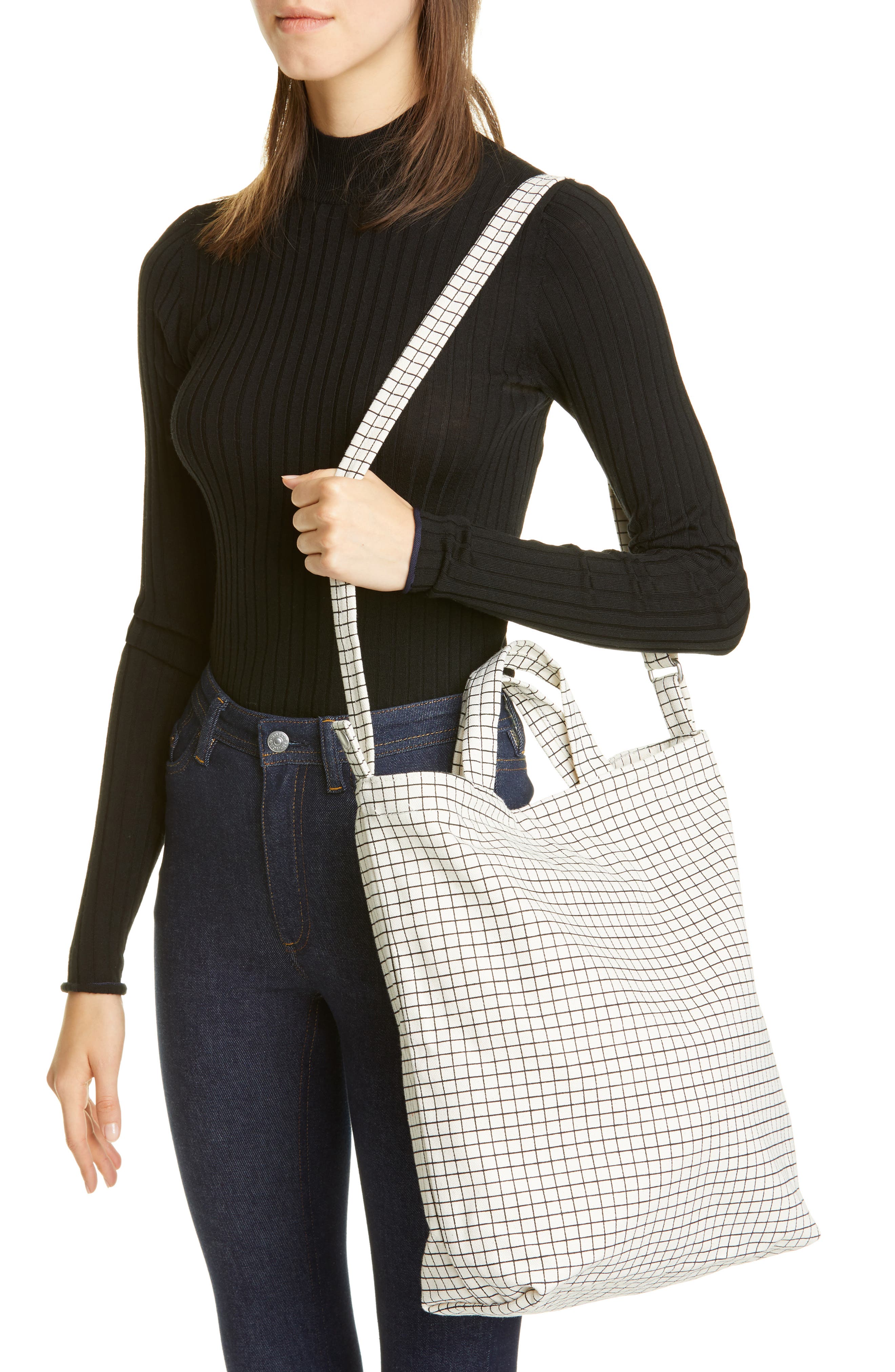 Duck Bag Canvas Tote, Alternate, color, NATURAL GRID