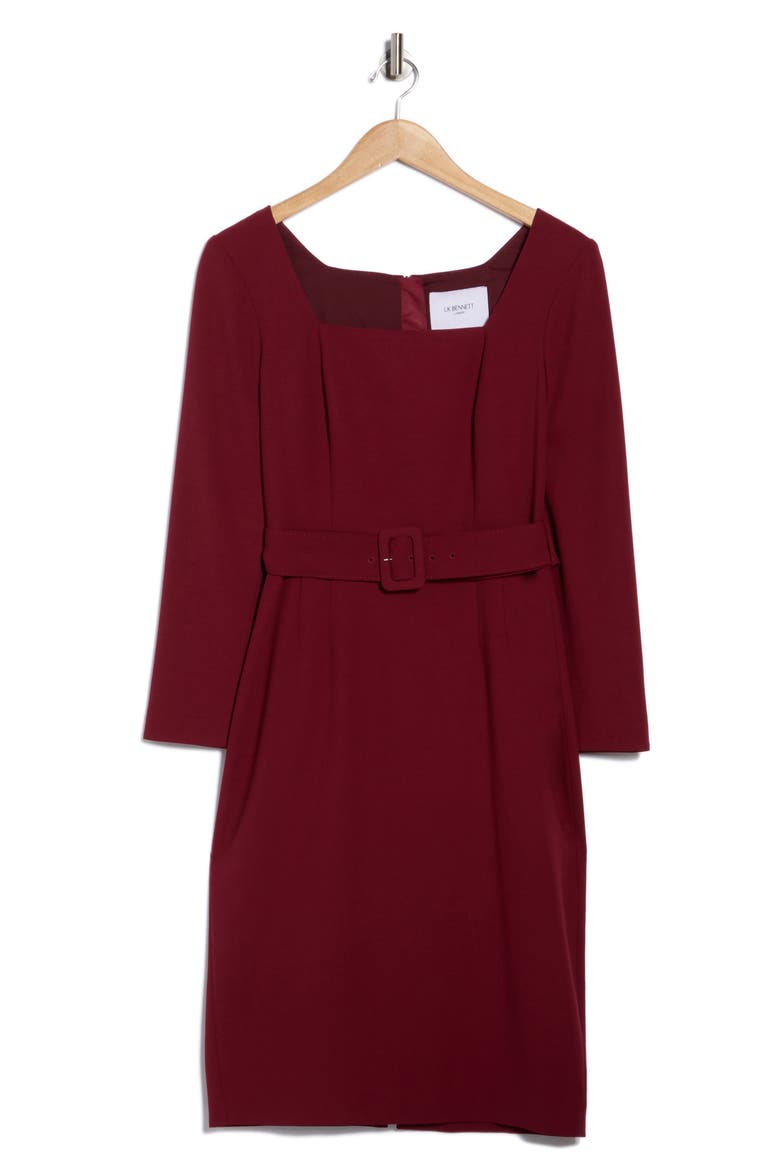 Carrington Long Sleeve Dress, Alternate, color, RED-BURGUNDY