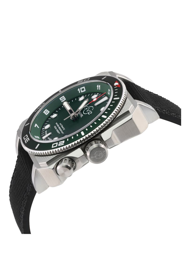 XO Submarine Canvas Strap Watch, 44mm, Alternate, color, BLACK
