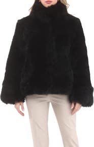 GORSKI Genuine Shearling Chevron Jacket, Horizontal Bottom and Reversible
