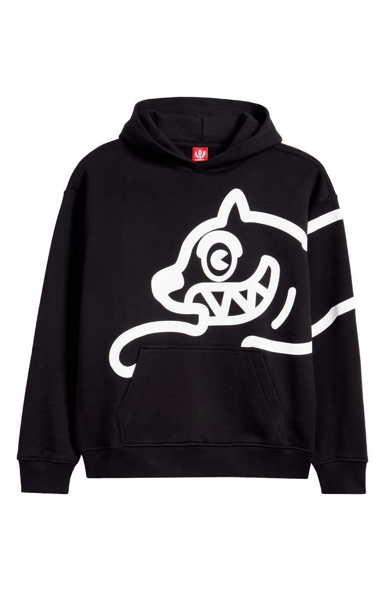 ICECREAM Biggie Oversize Cotton French Terry Hoodie, Main, color, Black