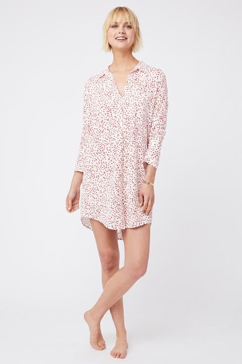 Confetti Dot Pima Knit Night Shirt