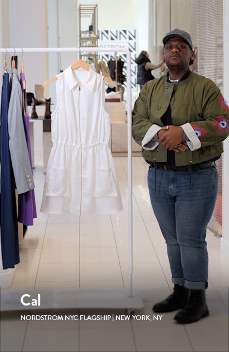 Waverly Sleeveless Satin Dress, sales video thumbnail