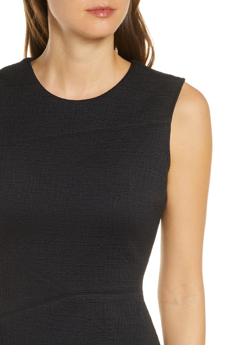 Forest Lily Textured Sleeveless Sheath Dress, Alternate, color,