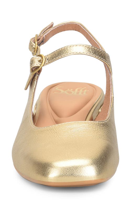 Söfft Leyla Slingback Mary Jane Pump In Gold