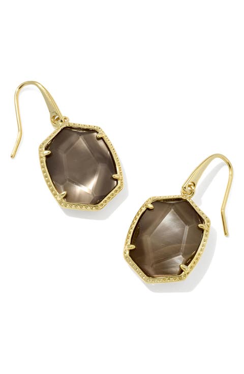 Daphne Frame Stone Drop Earrings