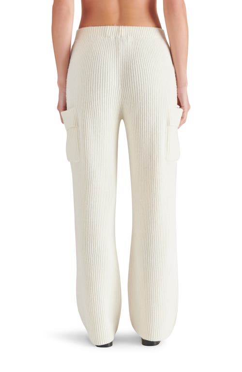 Steve Madden Willa Wide Leg Rib Cargo Pants In Gray