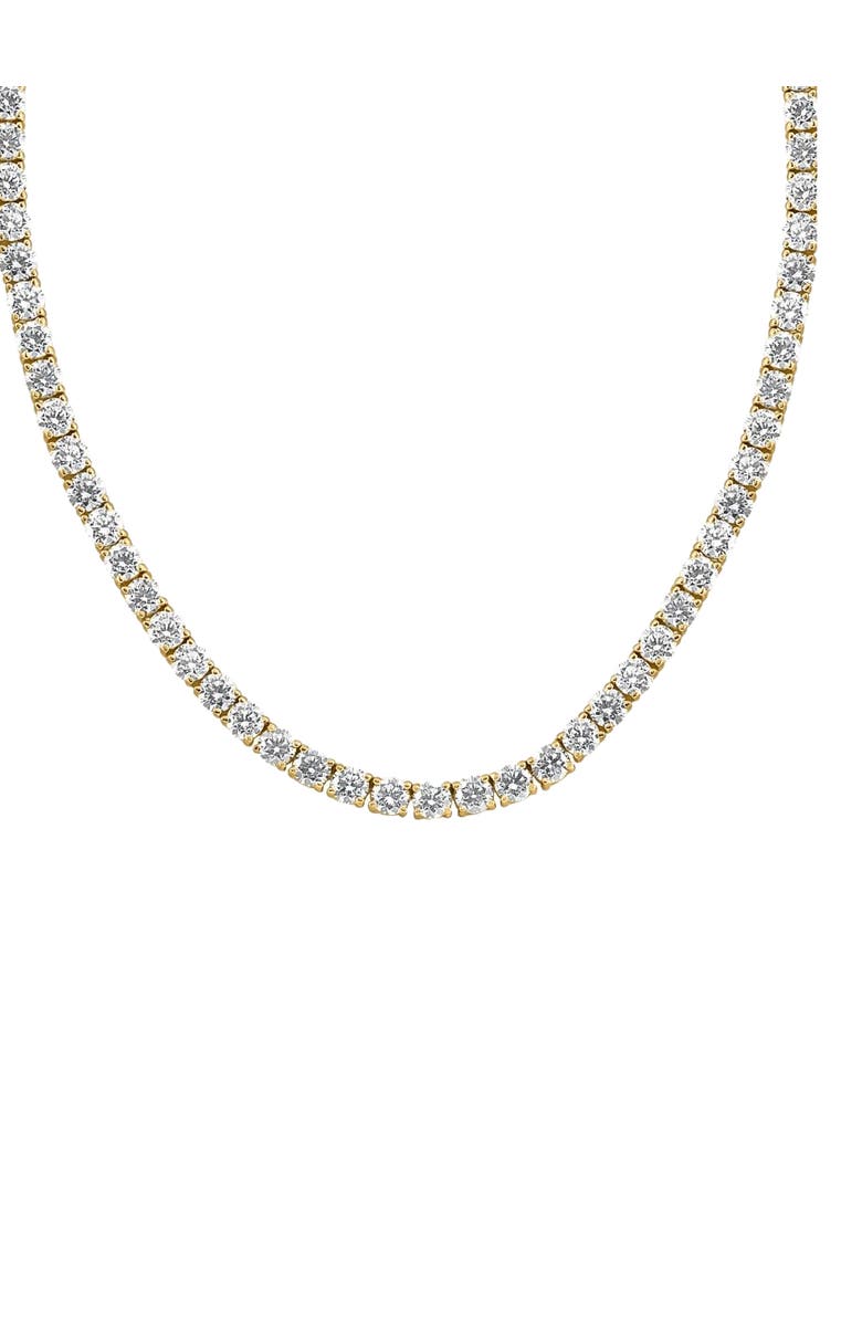 Bliss Diamond 29 Ct Diamond Tennis Necklace 14K Gold 16" Lab Grown, Main, color, 